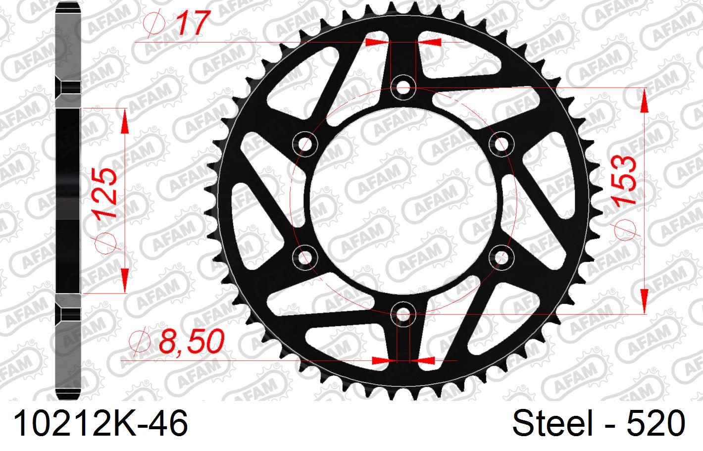 COURONNE ACIER #520 NOIR 10212K-46