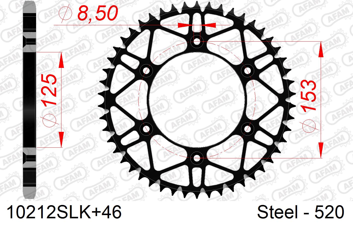 COURONNE ACIER #520 S/C 10212SLK+46