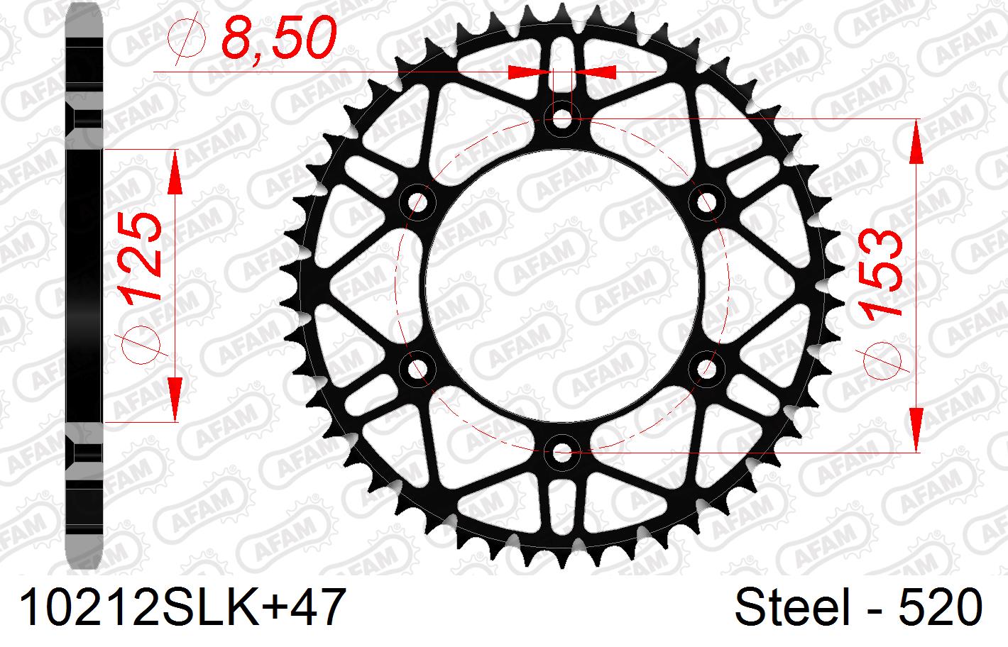 COURONNE ACIER #520 S/C 10212SLK+47