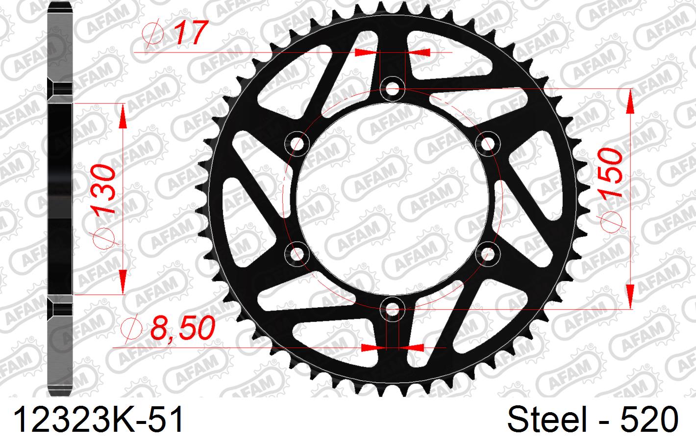 COURONNE ACIER #520 NOIR 12323K-51