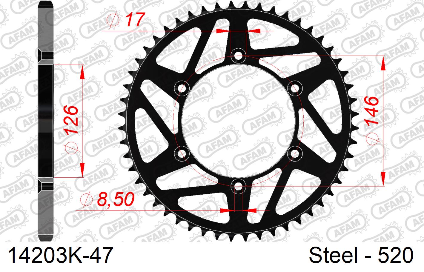 COURONNE ACIER #520 NOIR 14203K-47