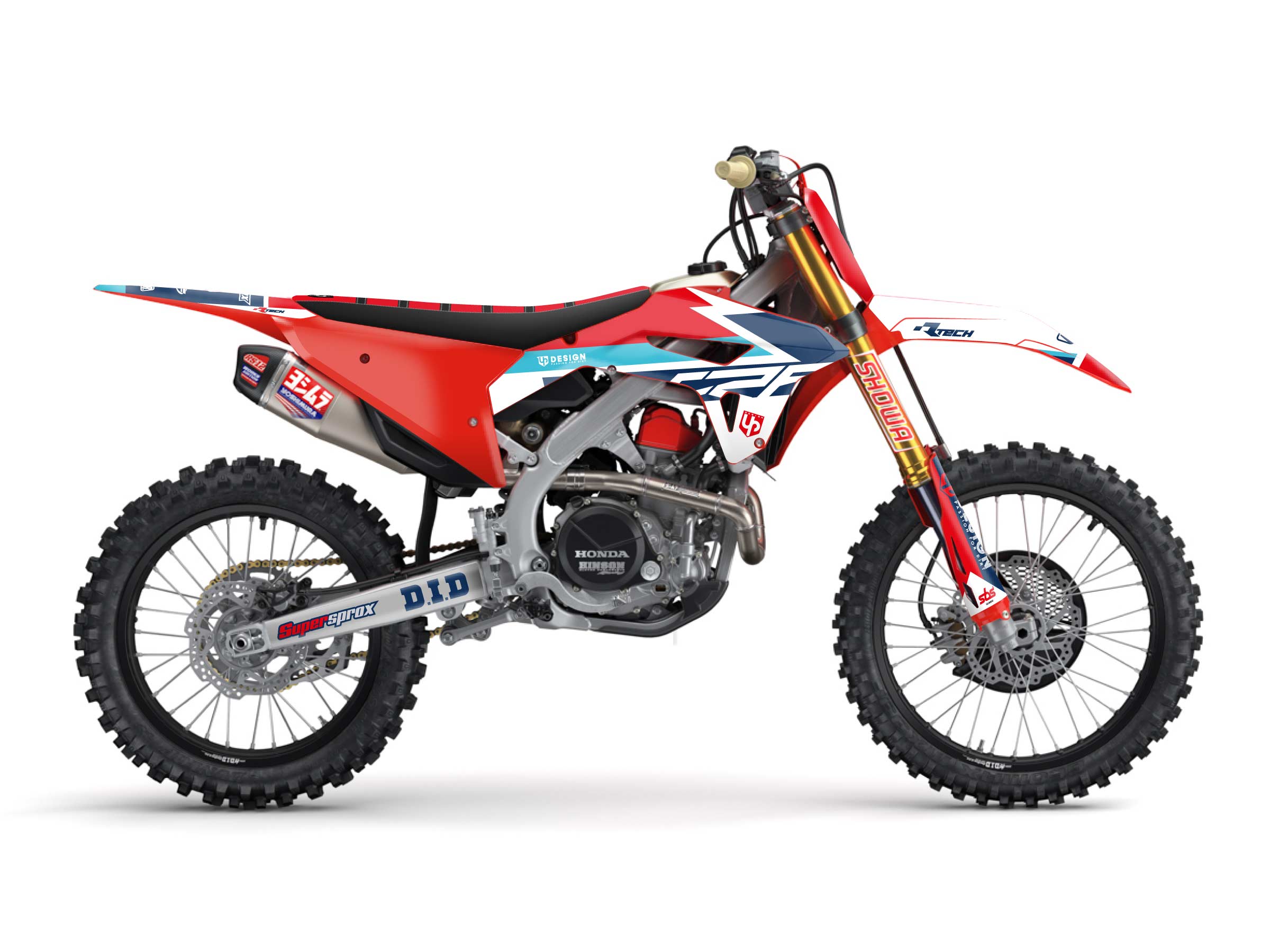 Kit Déco UP ROUND HONDA CRF 450 R (2021-2022) Rouge