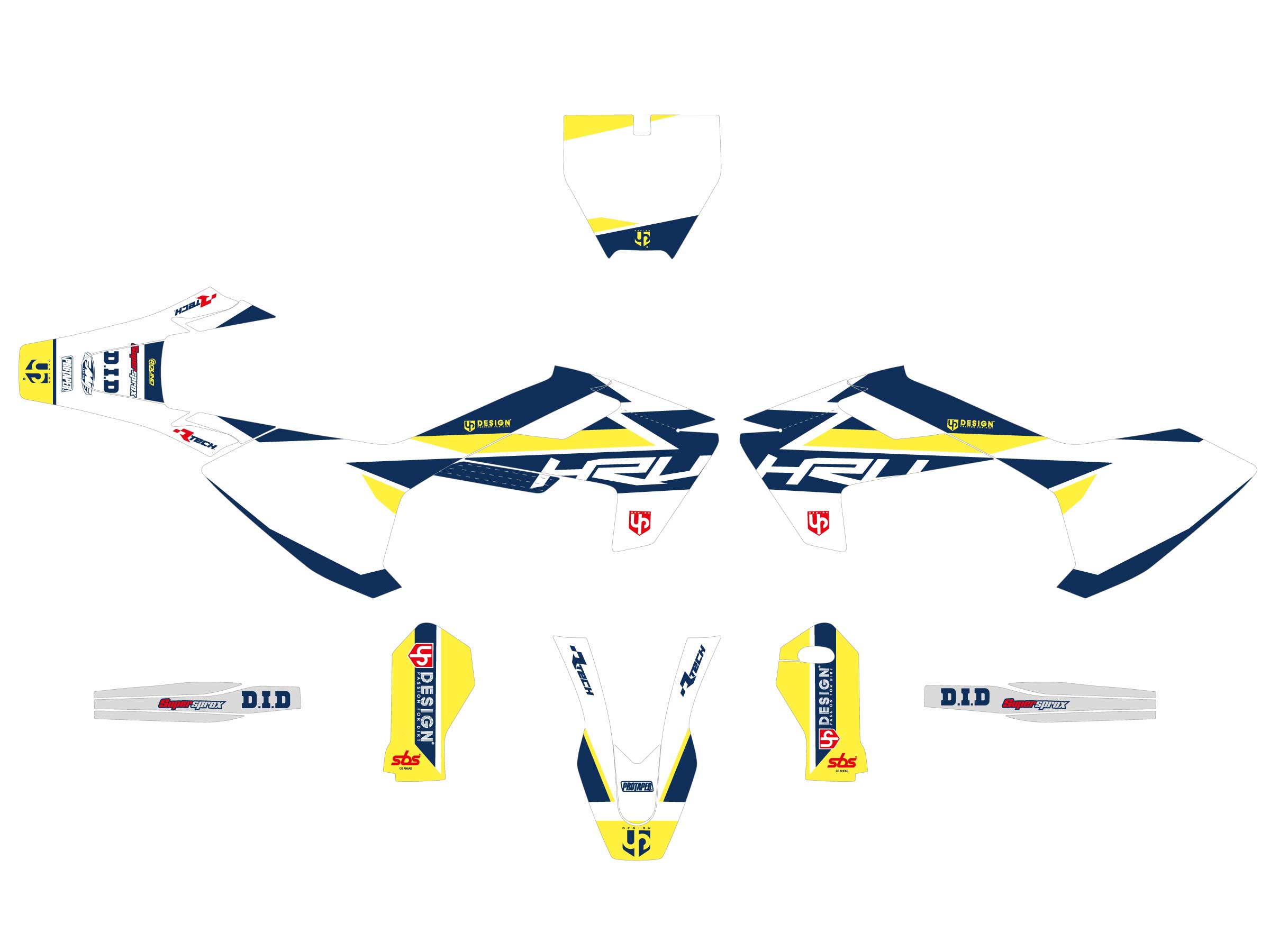 Kit Déco UP ROUND HUSQVARNA TC 65 (2017-2018) Blanc