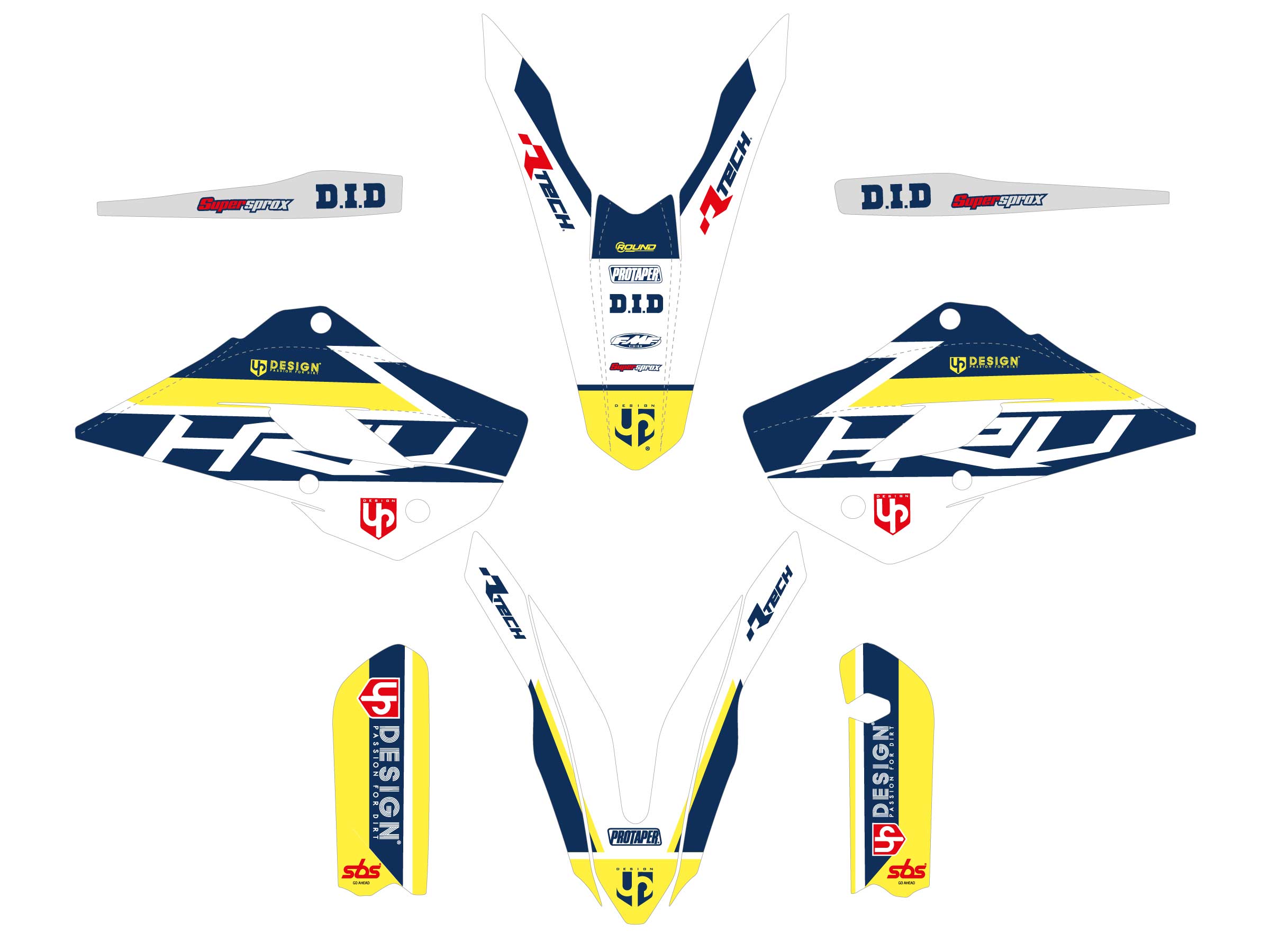 Kit Déco UP ROUND HUSQVARNA TC 85 (2014) Blanc