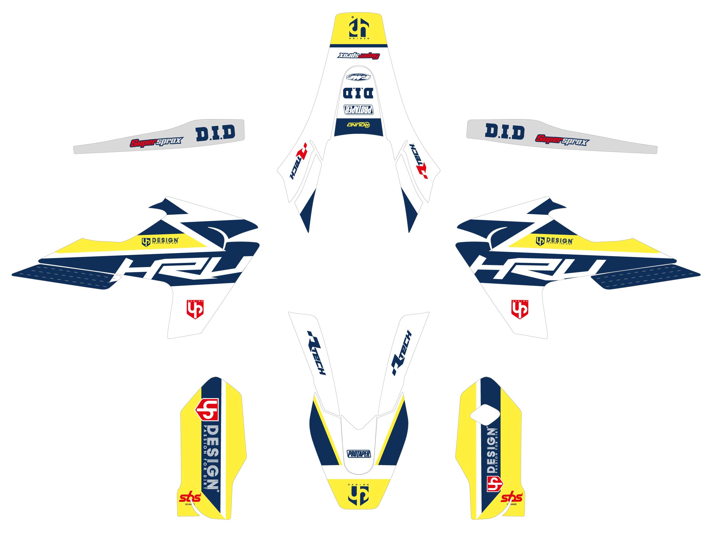 Kit Déco UP ROUND HUSQVARNA TC 85 (2018-2022) Blanc