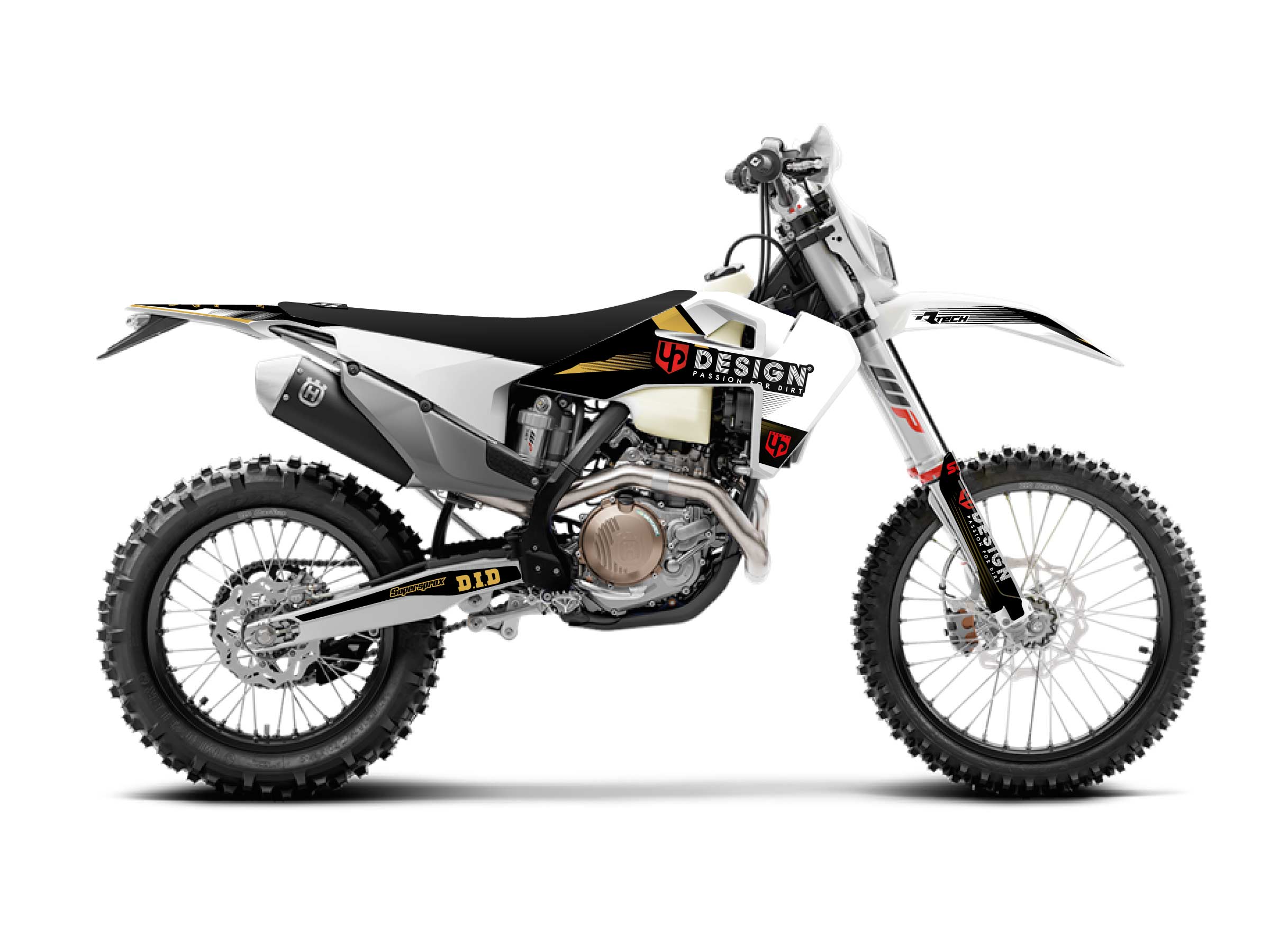 Kit Déco UP SPIKE HUSQVARNA TE (2015) Noir-Blanc