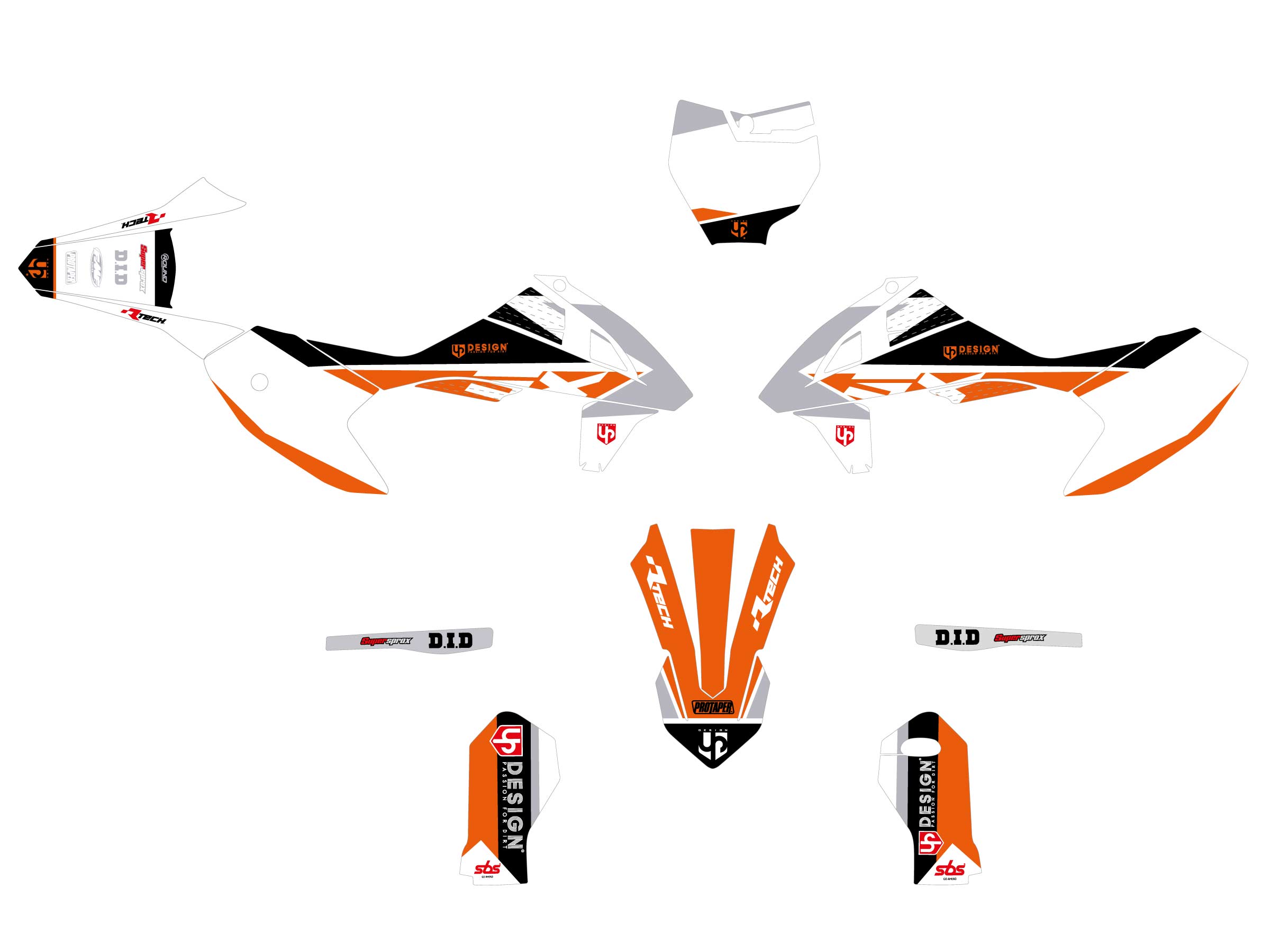 Kit Déco UP ROUND KTM SX 50 (2020-2022) Orange