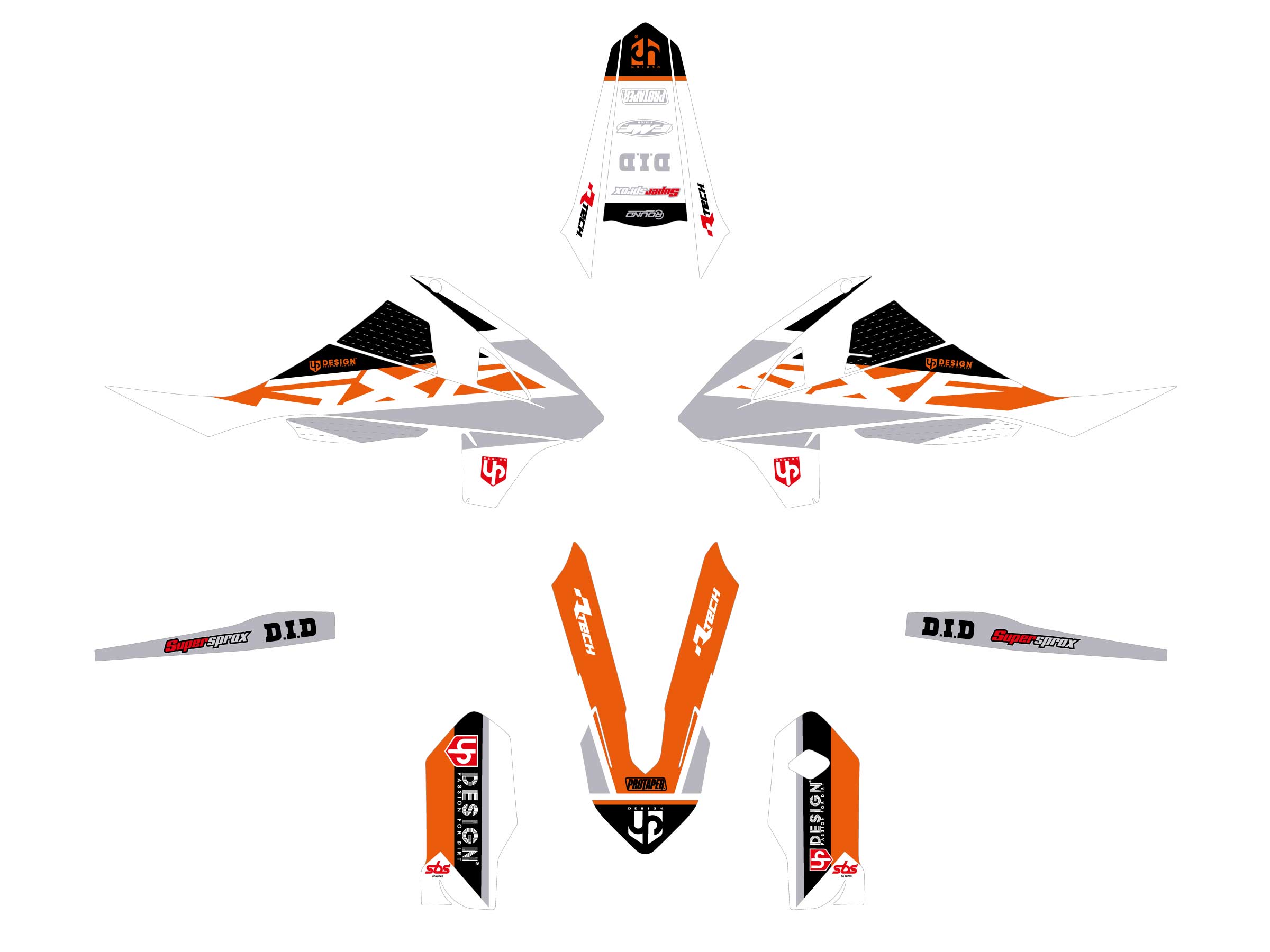 Kit Déco UP ROUND KTM SX 85 (2018-2022) Orange