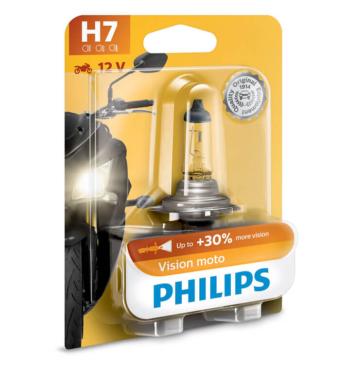 Lampe Philips - H7 - Vision Moto - Ampoules - Electricité - MORACO