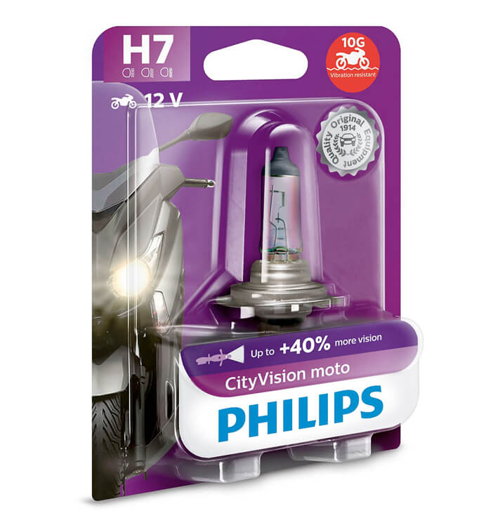 Lampe Philips - H7 - City Moto Vision - MORACO