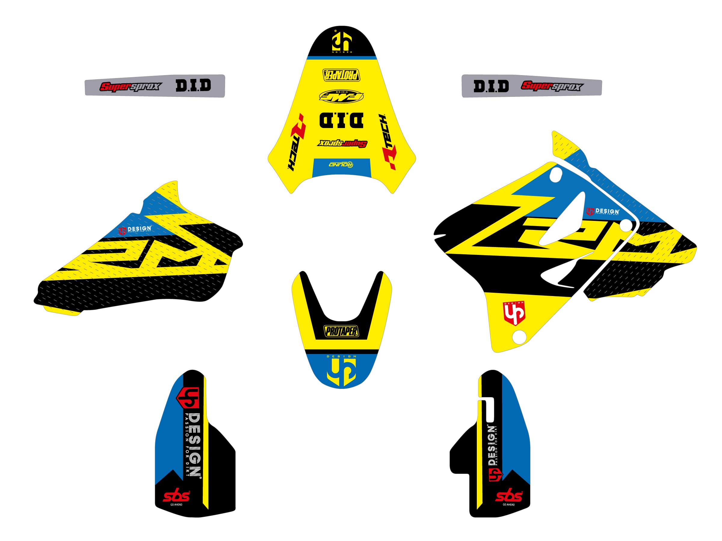 Kit Déco UP ROUND SUZUKI RM 85 (2002-2022) Jaune