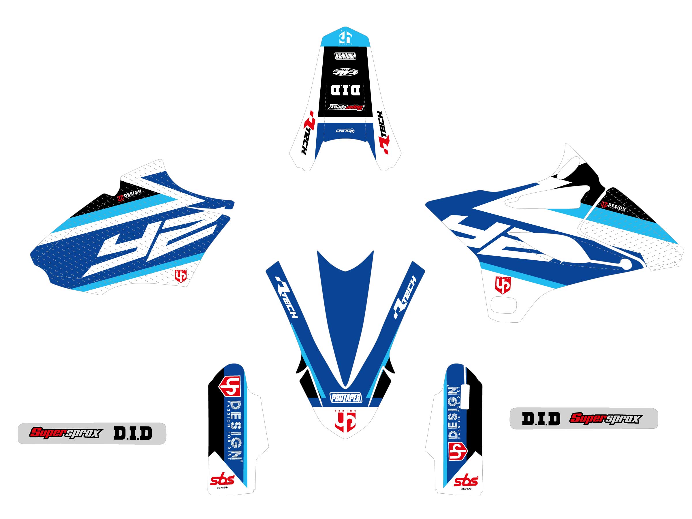 Kit Déco UP ROUND YAMAHA YZ 85 (2015-2018) Bleu