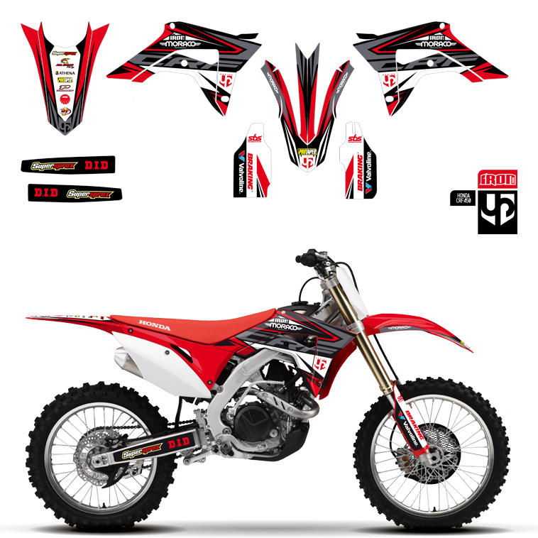 Kit Deco UP IRON HONDA CRF 450 2017-2018 / CRF 250 2018 ROUGE