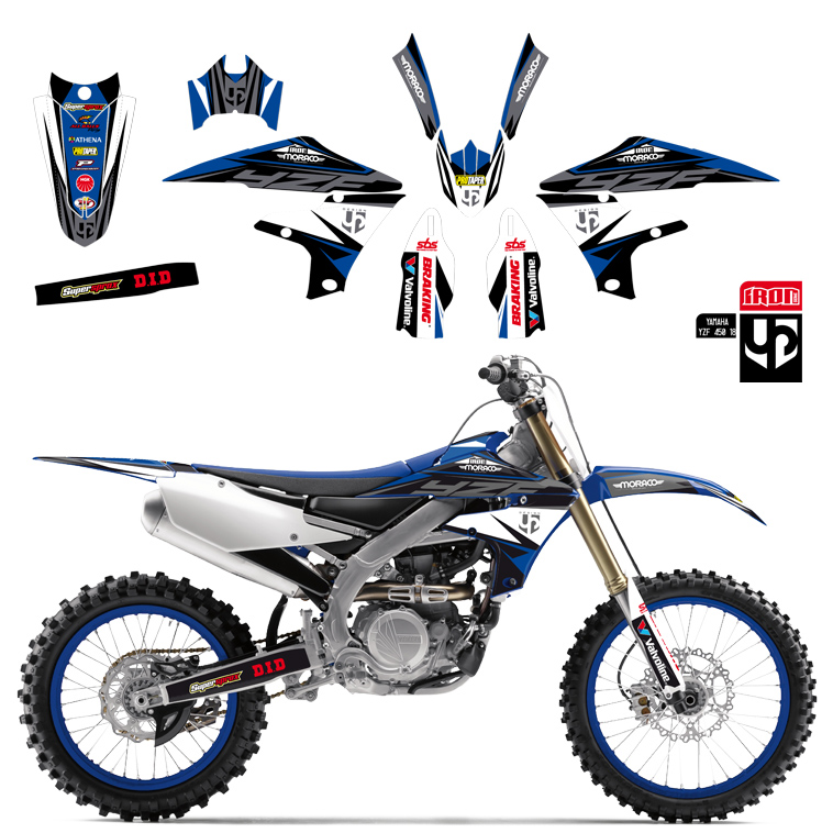 Kit Deco UP IRON YAMAHA YZ 125 - 250 2015-2018 BLEU