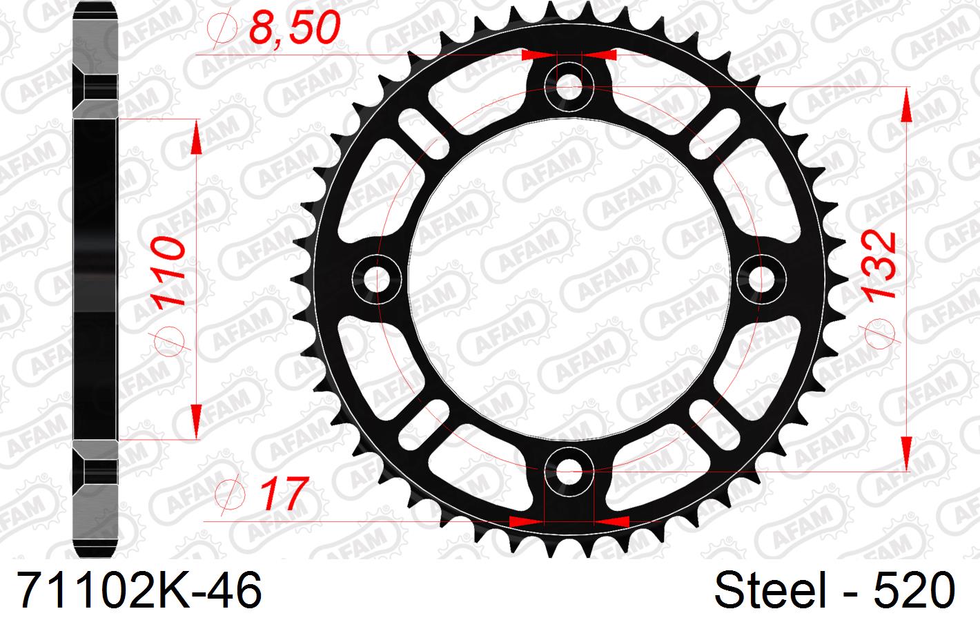 COURONNE ACIER #428 NOIR 71102K-46