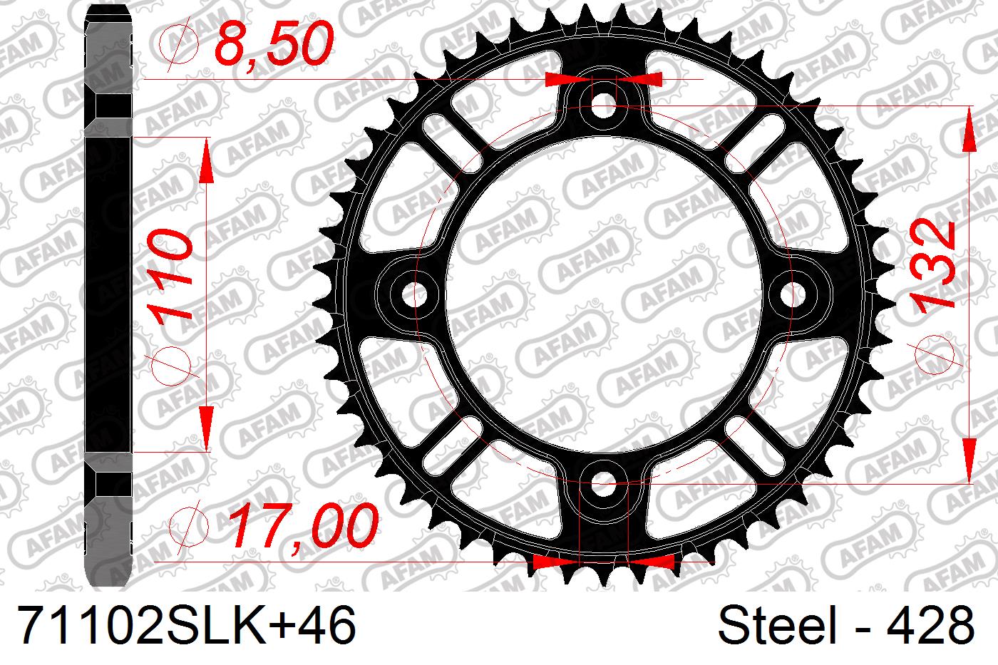 COURONNE ACIER #428 S/C 71102SLK+46