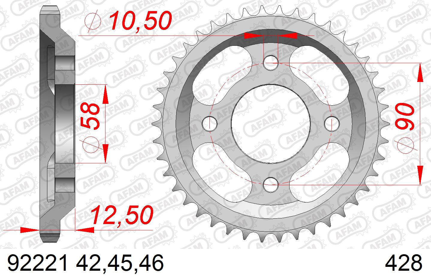 COURONNE ACIER #428 92221-46 # 50-15106-46