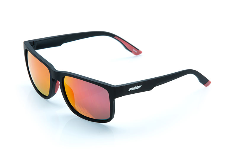 FMF GEARS Matte Black / Red Mirror Lens / Lunettes de soleil