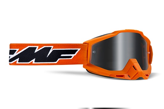 FMF POWERBOMB Masque Rocket Orange - écran argent miroir