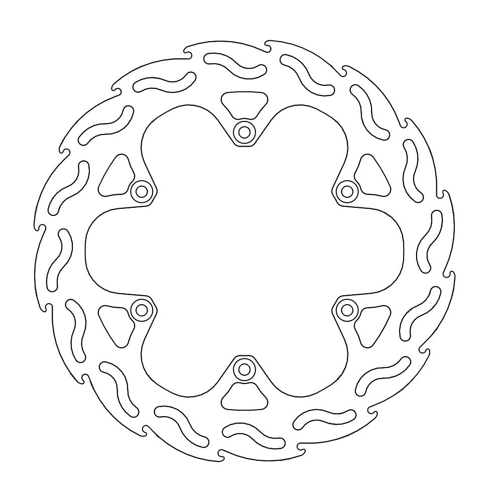 Disque arrière MM Flame Fixe Suzuki RM125/250, DRZ400SM