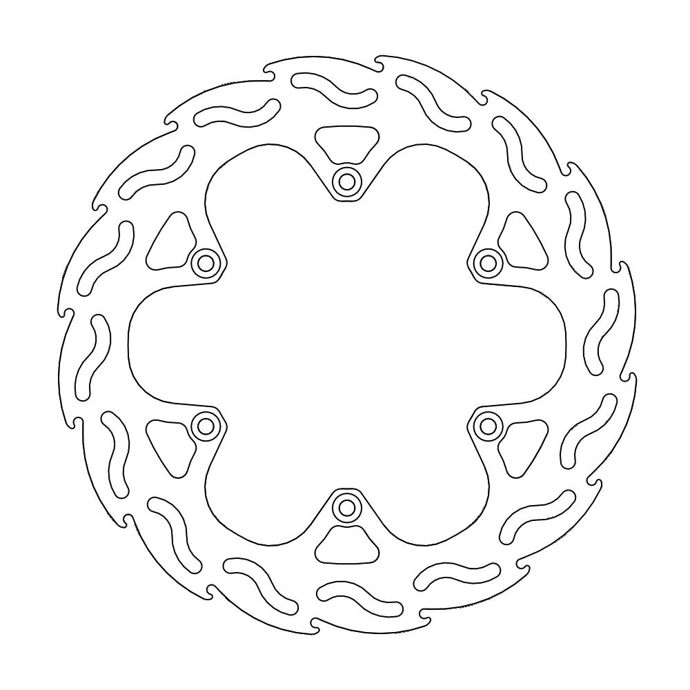 Disque arrière MM Flame Fixe Suzuki RM125/250 06/10