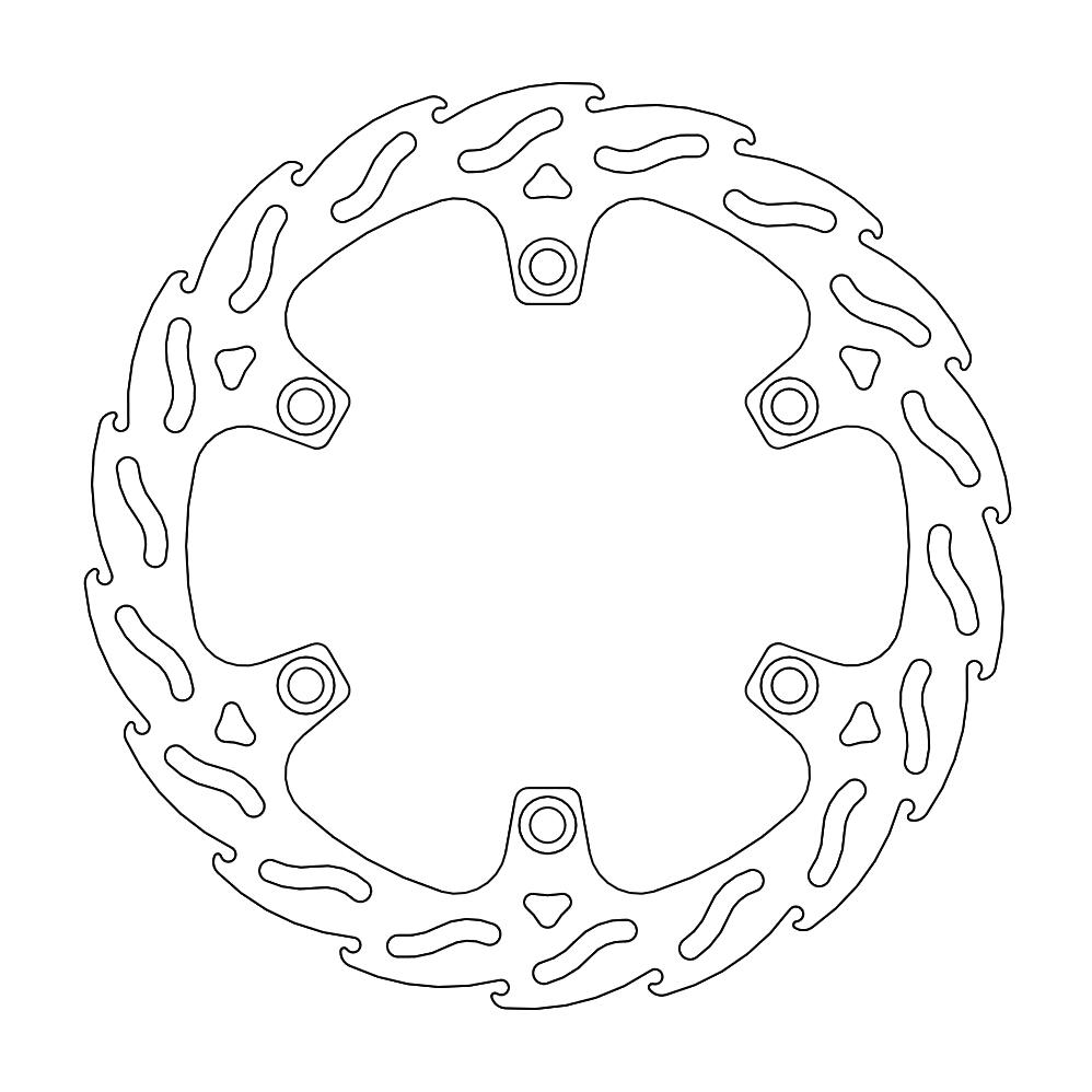 Disque avant MM Flame Fixe Honda FX650, CBR600F, VF1000, VFR