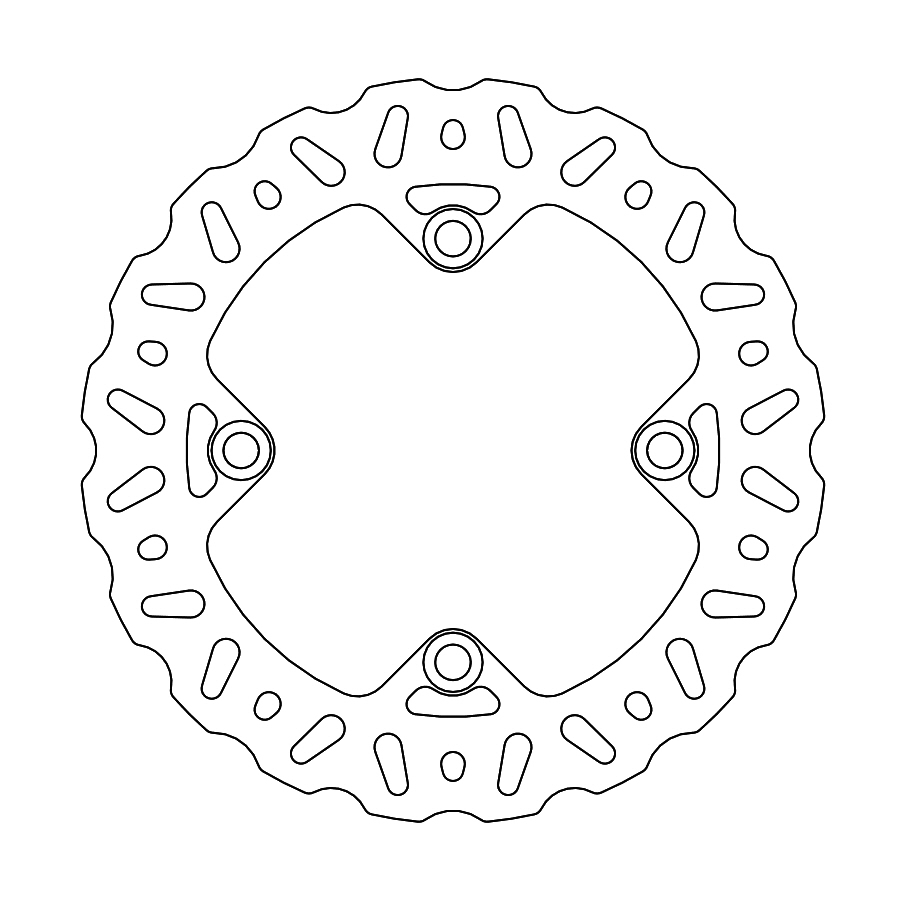 Disque arrière MM Nitro Honda XR250/400/600/650L, Kawasaki K