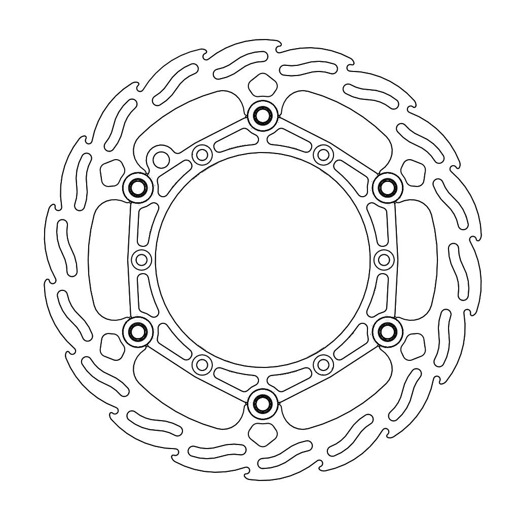 Disque avant Offroad MM Diam.260 Flame KTM, Husaberg, HVA, B