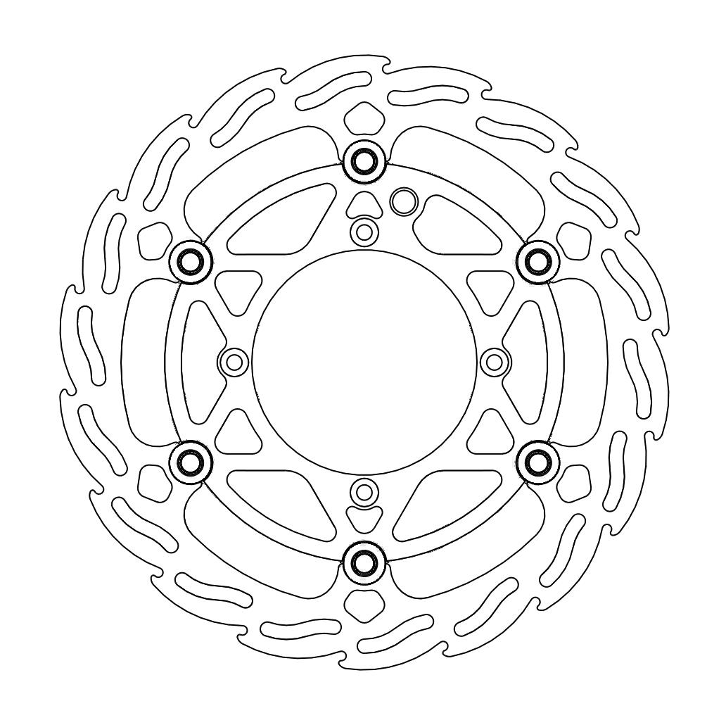 Disque avant Offroad MM Diam.260 Flame KTM SX85, Freeride, H