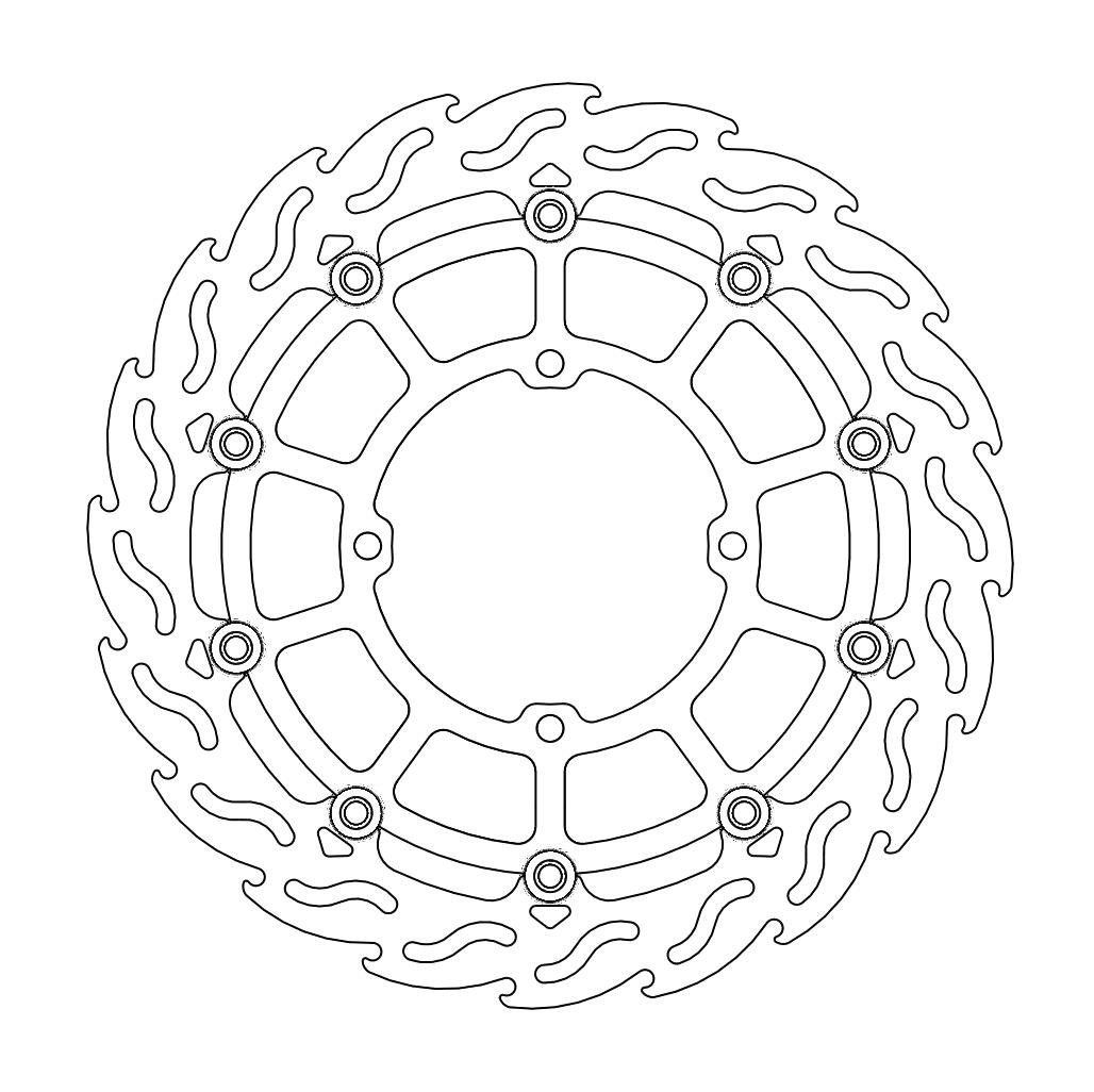 Disque avant Flame Supermoto Racing Kawasaki: KX125/250/250F