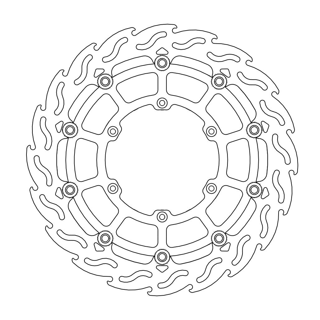 Disque avant Flame Supermoto Racing Yamaha YZ/YZF, WR/WRF