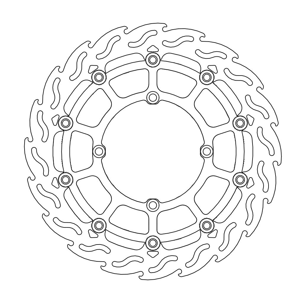 Disque avant Flame Supermoto Racing Suzuki RMZ250/450, RMX45