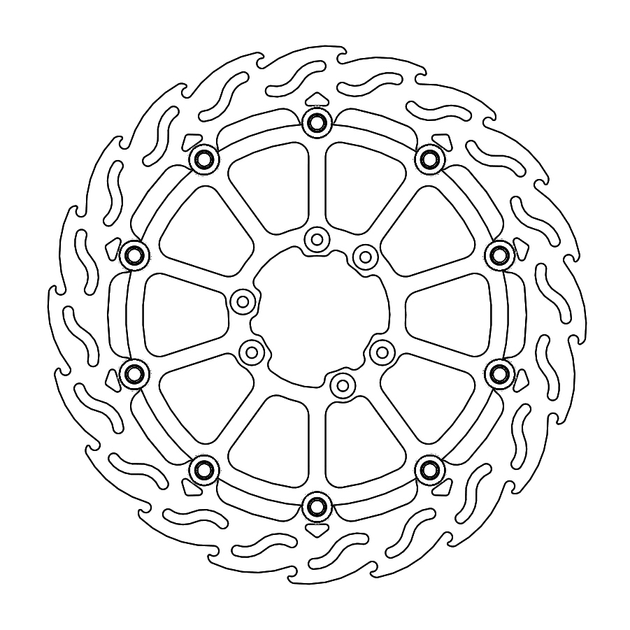 Disque avant Flame Supermoto Racing TM En, Mx