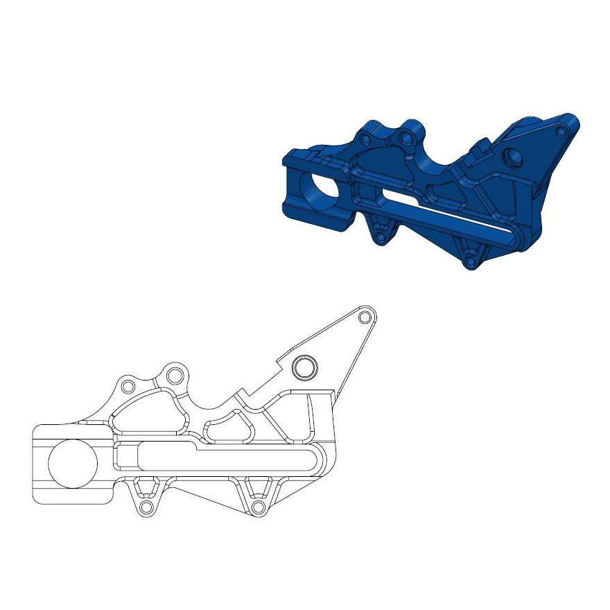 Support arrière Offroad MM 220 HVA bleu