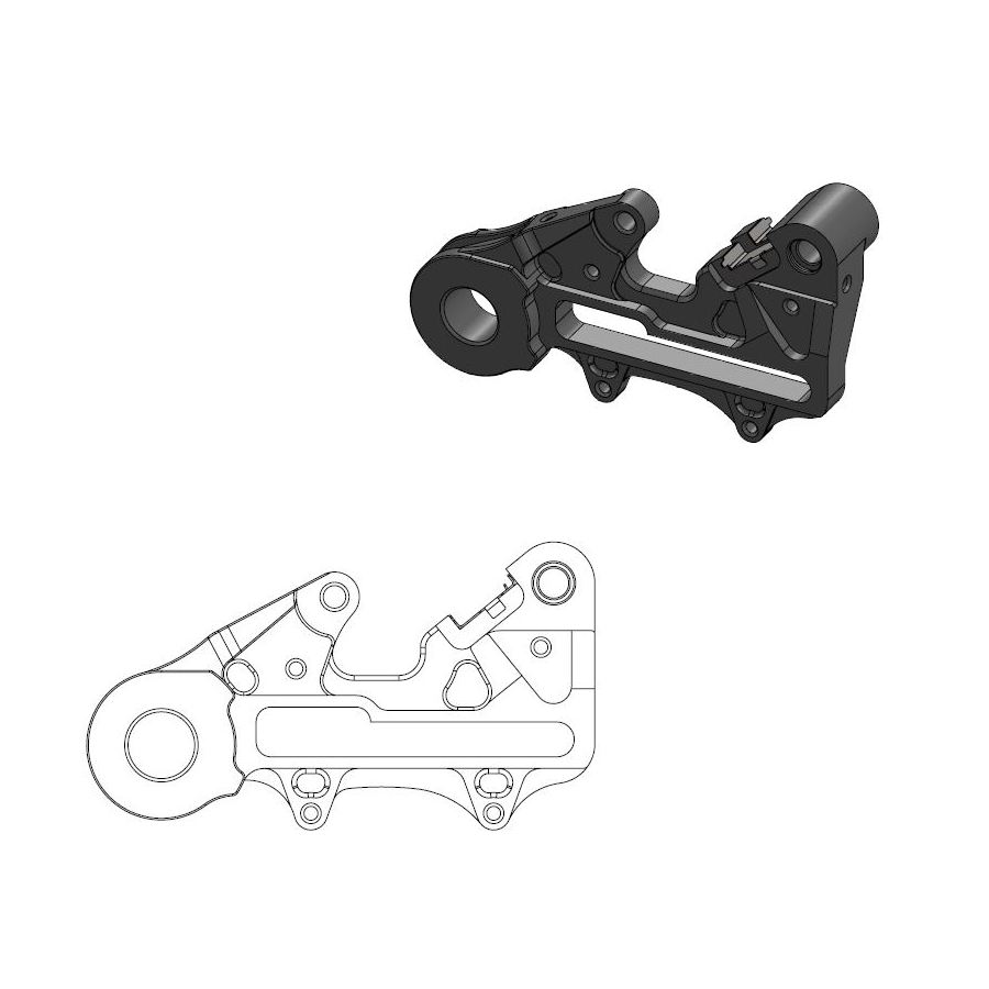 Support arrière KTM Factory 220 noir (incl Enduro adapter + 