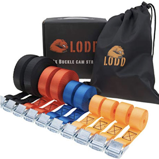 LODD Lot de 10 sangles d'arrimage à boucle