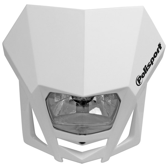 Plaque phare avant POLISPORT LMX Blanc