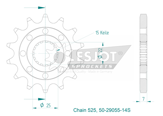 PIGNON CST-1802-14 # 50-29055-14S 