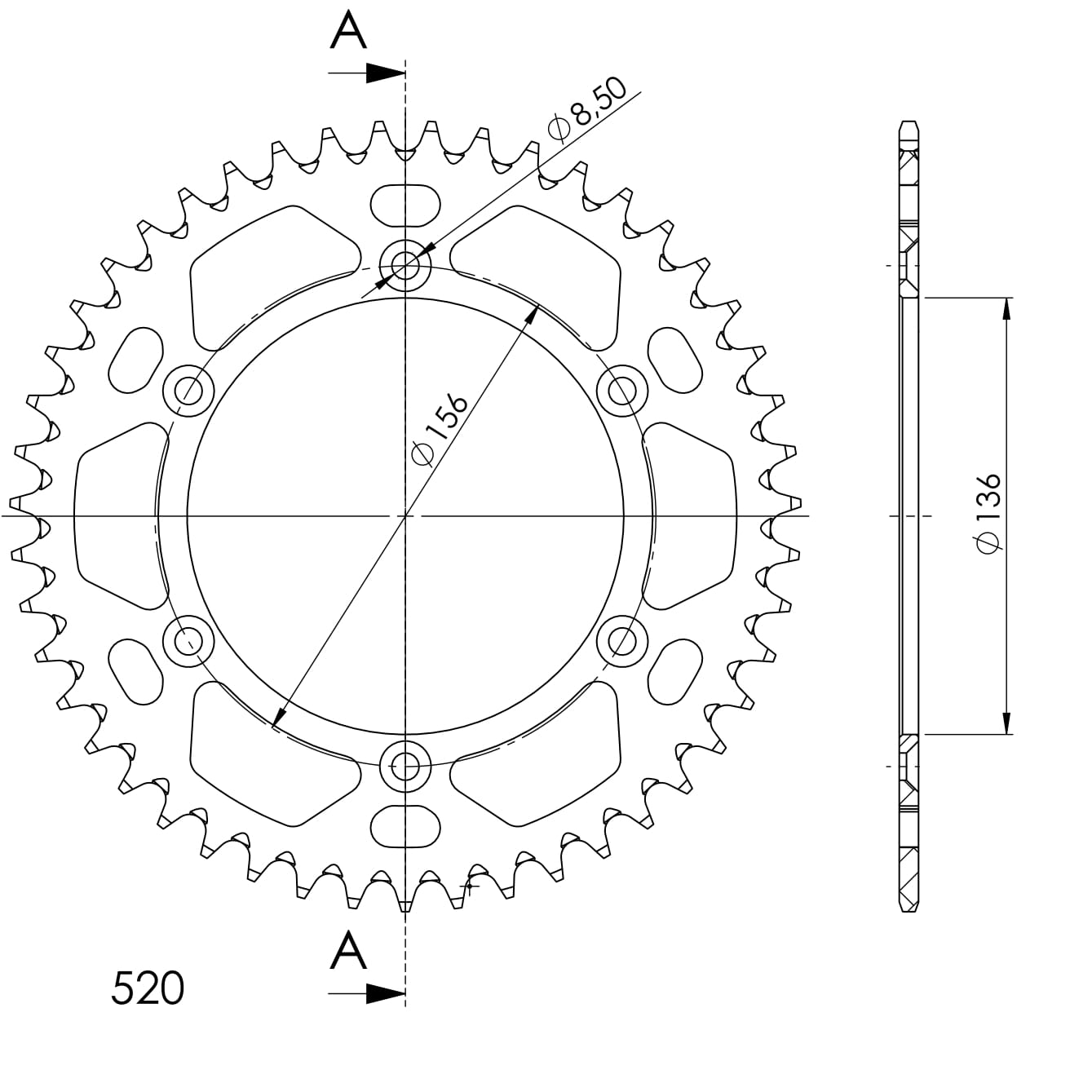 Couronne aluminium Supersprox