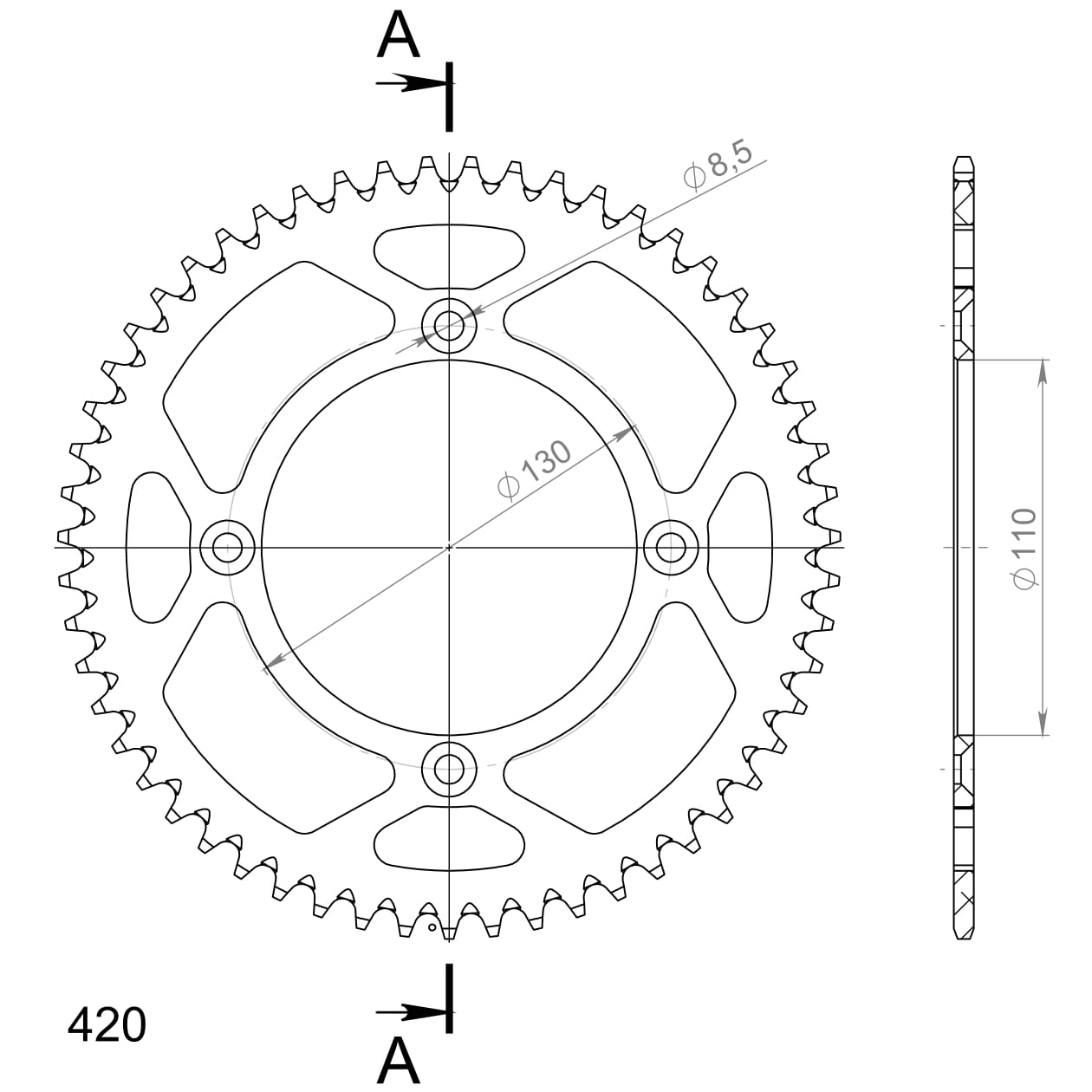 Couronne aluminium Supersprox