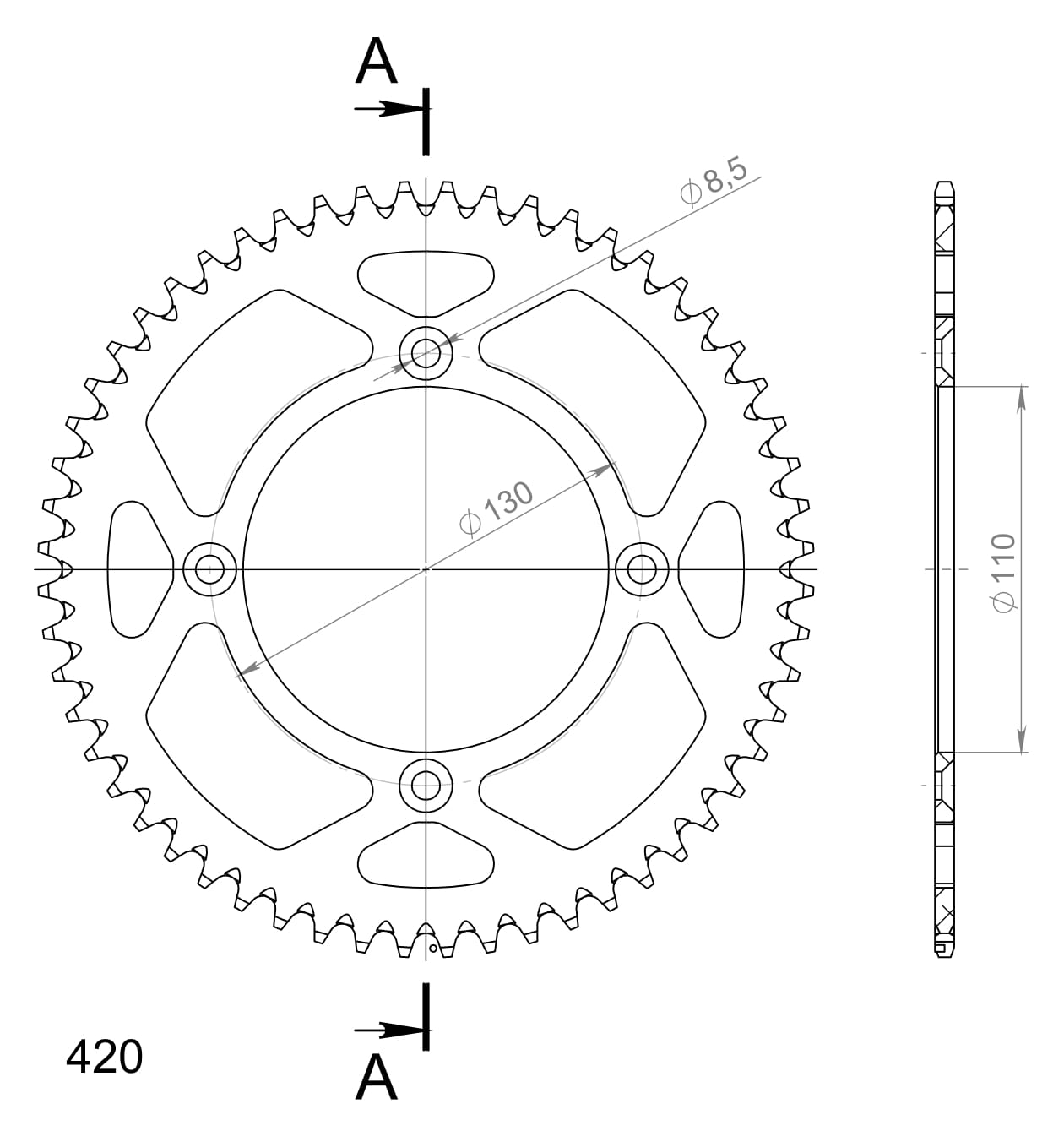 Couronne aluminium Supersprox