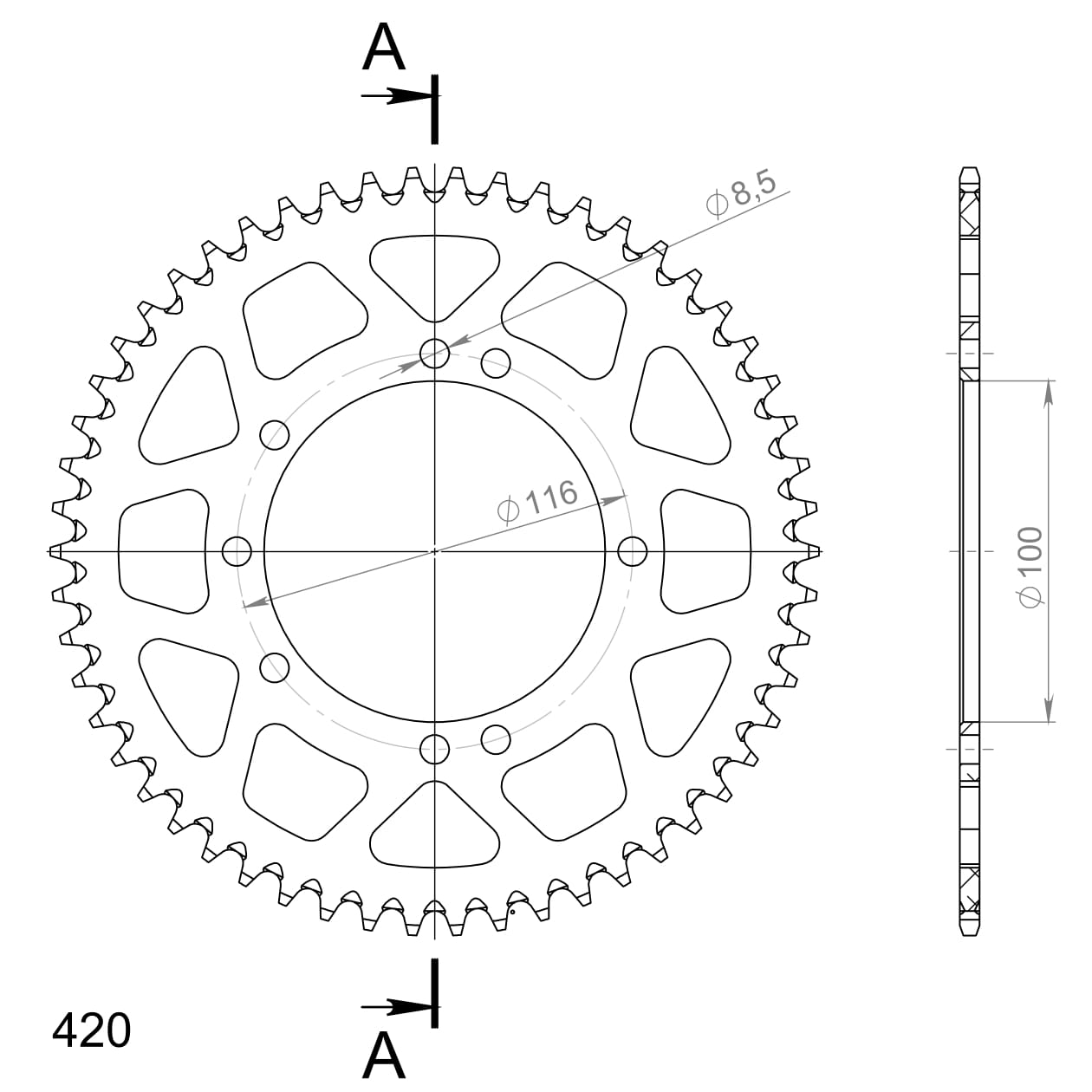 Couronne aluminium