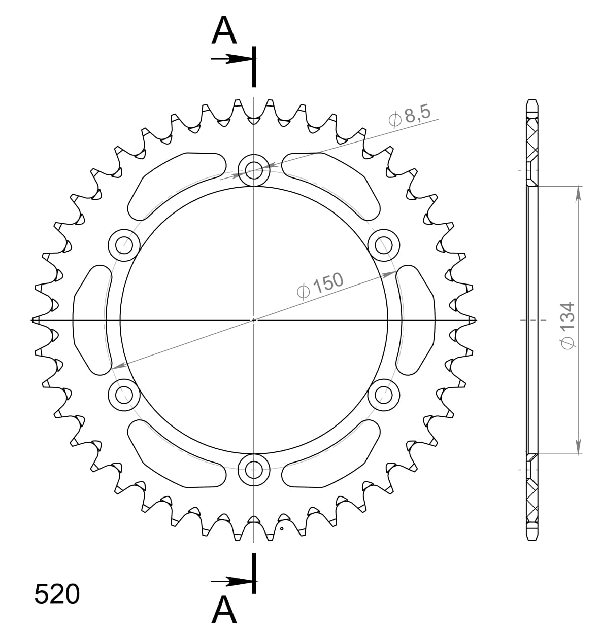 Couronne aluminium Supersprox