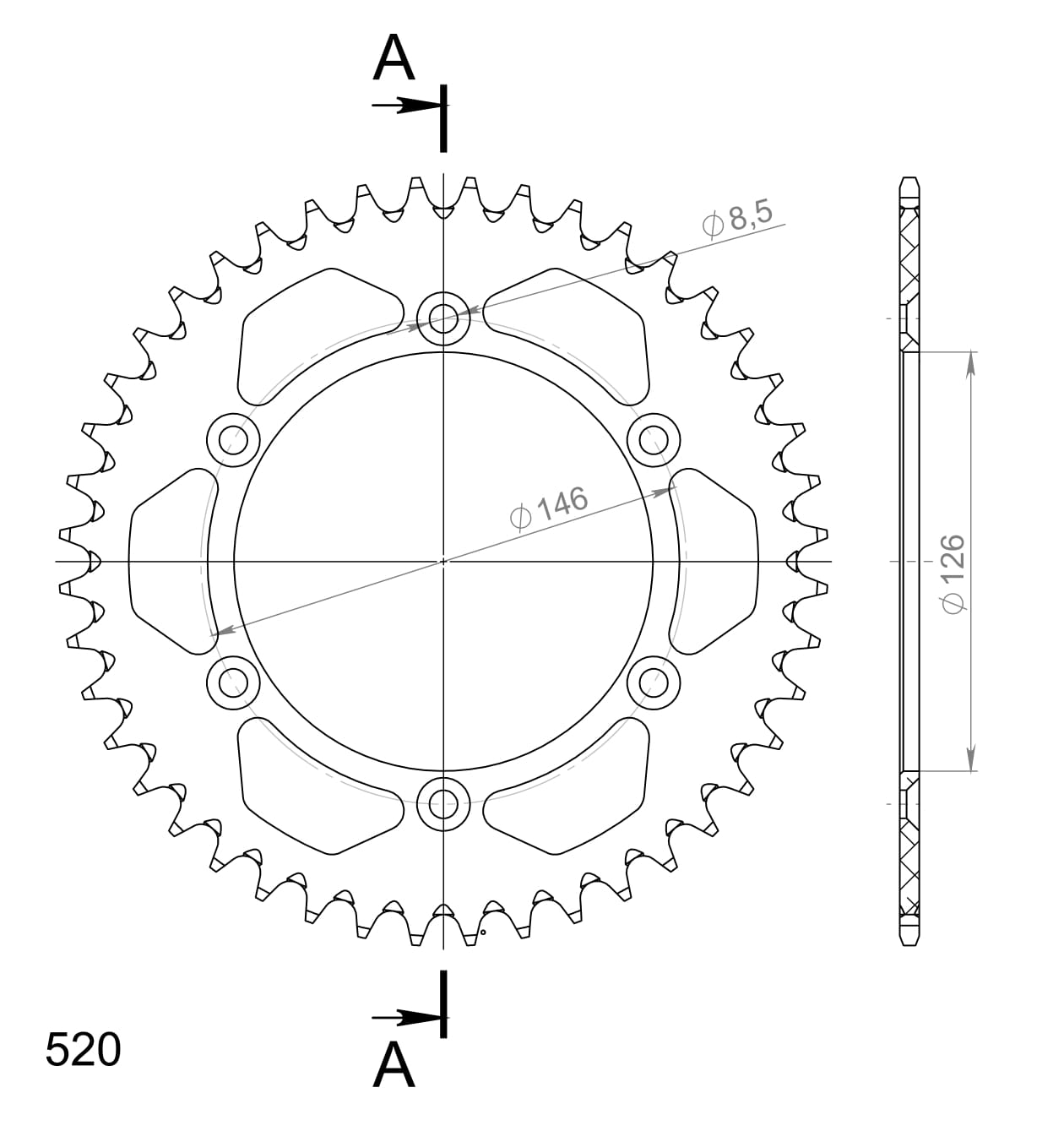 Couronne aluminium Supersprox