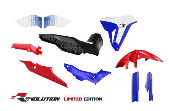 Kit plastique 7p HONDA Transalp BLC/BLEU/RGE 750 23-25