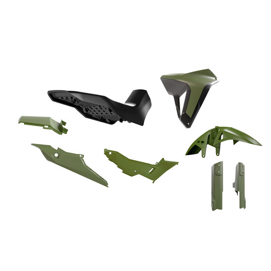 Kit plastique RTECH 7p HONDA TRANSALP Vert