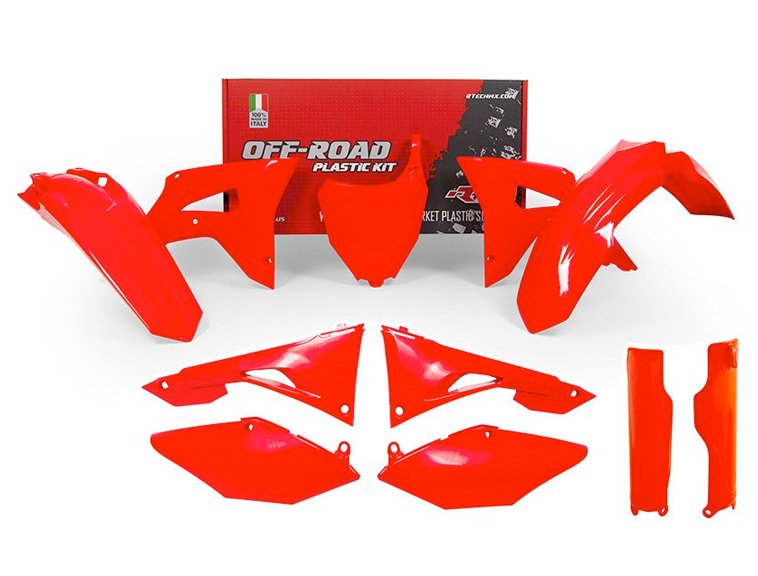 Kit plastique Honda rouge fluo