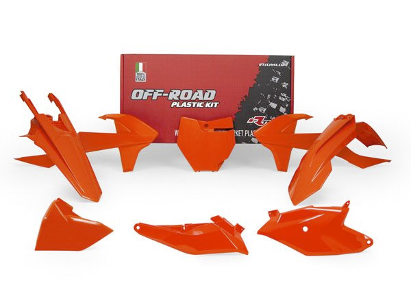 Kit plastique 6 p orange fluo