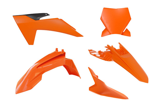Kit plastique KTM 5pcs ORANGE/NOIR