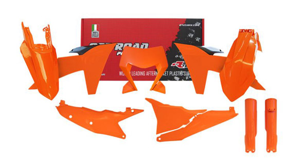 Kit plastique 7p avec protec fourche KTM EXC 150POINTVIRGULE300